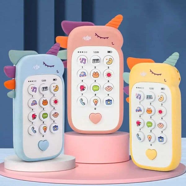 Baby Phone Music Sound Telephone Sleeping Toys with Teether Simulation Toys Phone Infant Early Educational Toy Y240801