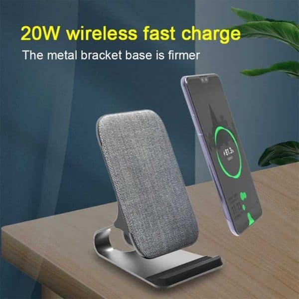 20W wireless charger for iPhone 15 Pro max/iPhone 13/14 Qi fast charging desktop vertical mobile phone wireless charging bracketM240731