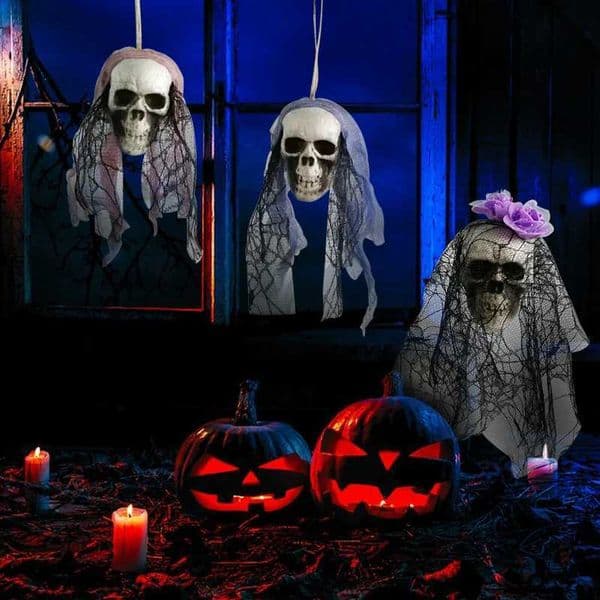 Luxury Designer Decor Skull Decor Prop Skeleton Head Plastic 1 Model Halloween Style Haunted House Party Home room Decoration Game Supplies