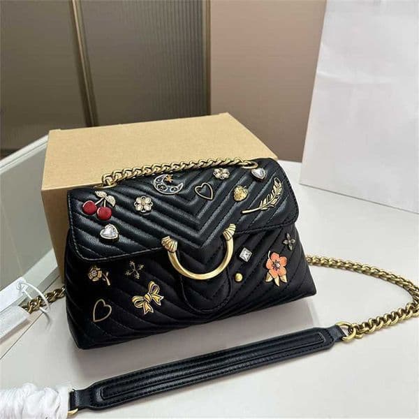Sell mirror quality designer bag women gold chain Shoulder Bags Luxury Leather handbags Cherry CrossBody Messenger Bag purses 231115