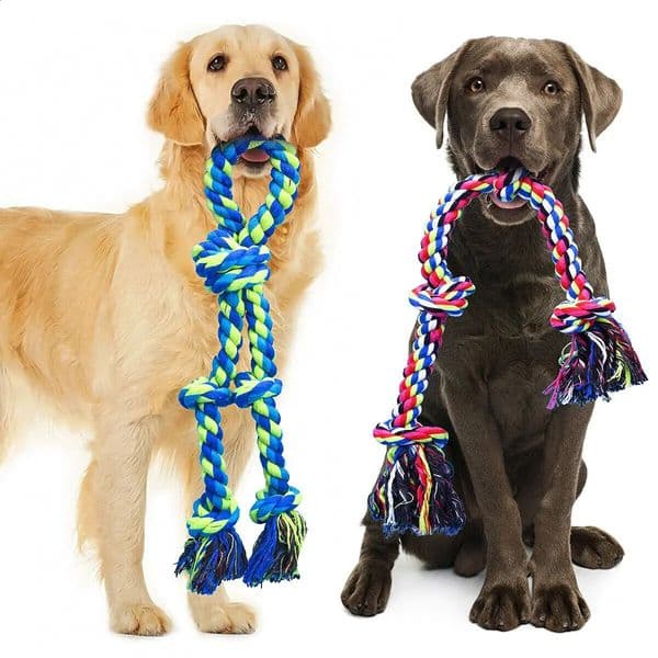 Dog rope toys are suitable for large and medium-sized domineering chewing 2-piece dog rope toys are suitable for large dogs 240801