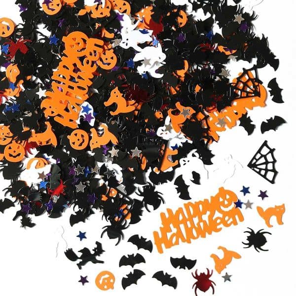 Halloween Table Confetti Happy Halloween Confetti Pumpkin Spider Cat Star Confetti Sequins Table Scatter for Table Decor 15g Y240801