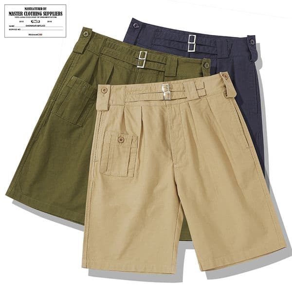 Vintage British Gurkha double loop trousers men's loose quarter trousers Bermuda medium trousers British combat trousers J240802