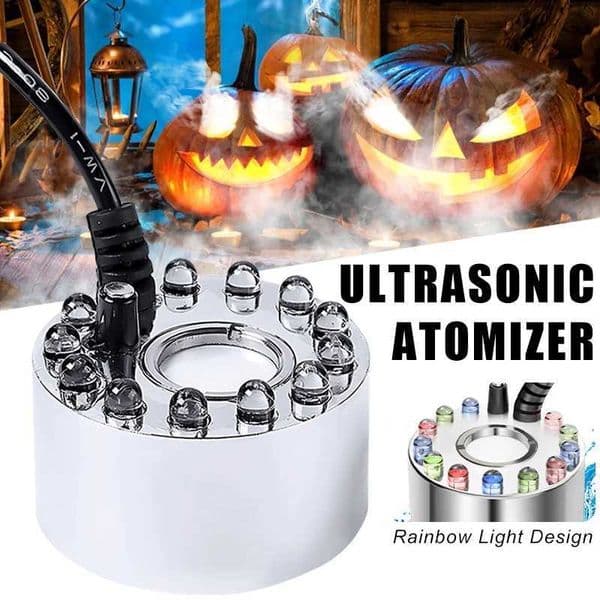 Mini LED Pumpkin Light Fogger Water Fountain Pond Fog Machine For Halloween Christmas Easter Party Festival Decoration 2023 Y240801