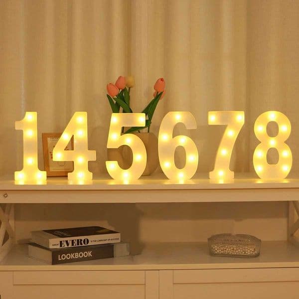 Luxury Designer Decor Number LED Night Lamp 26 Letter 1St 18 21 30 40 room 50 Party Kids Wedding Birthday Party Decoration Baby Shower Decor