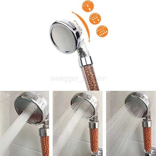 TOP 1 Pressurized Shower Head Bathroom 3 Mode Handheld Shower Head Bathtub SPA Rainfall Shower Head with Filter Bath AccessoriesXJ240802