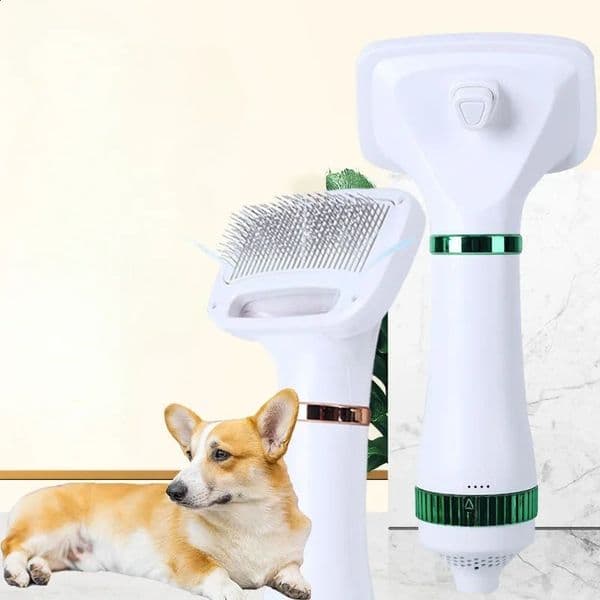 Upgrade 2-in-1 Dog Hair Dryer Adjustable Speed Temperature Cat Dog Grooming hair dryer Comb Brush Low Noise Pet Products 240801