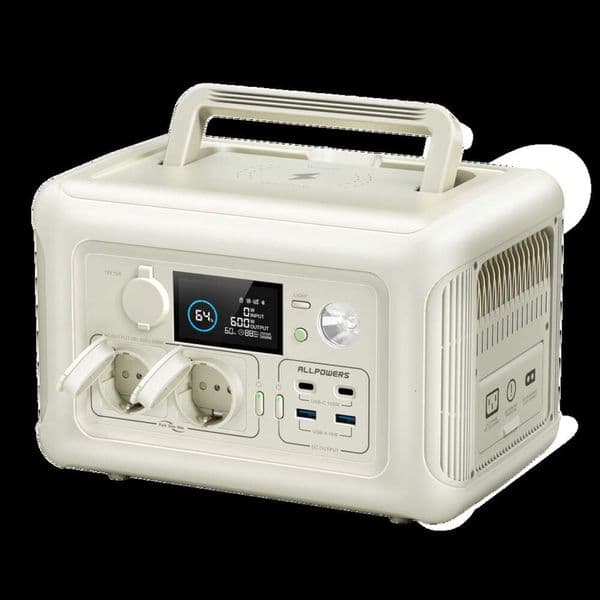 ALLPOWERS R600 Portable Generator 299Wh 600W Powerstation with AC Outlets LiFePO4 Battery for Home Tents Outdoor RV Camping thumbnail 2