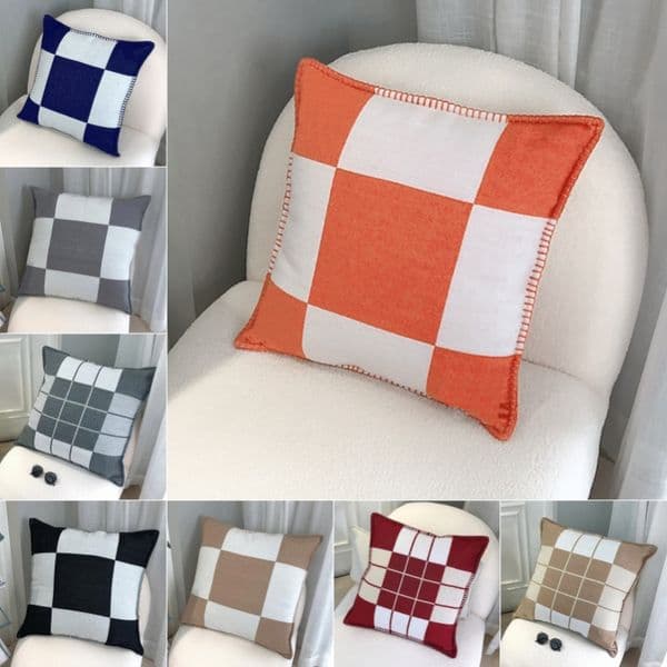 designer throw bedding home room decor pillowcase couch chair sofa orange car thick cashmere multisize men women casual cushion pillow