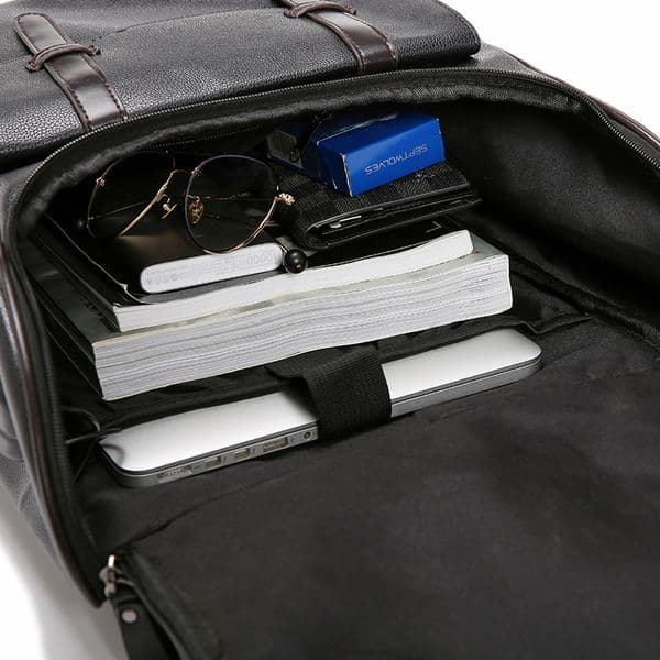 Fashion Backpack Men Luxury Leather Men's Backpack Usb Interface Travel Backpack Male Laptop Bags Anti-theft Backpack Schoolbags