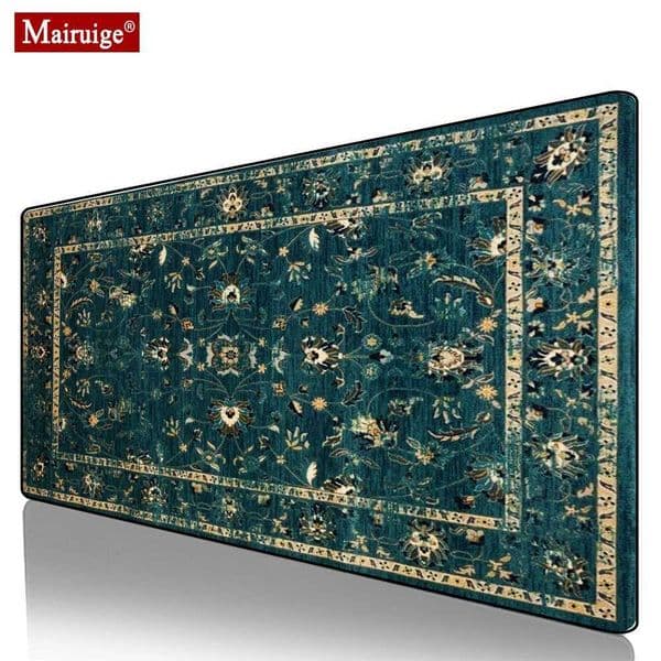 Vintage Persian Rug Blue Mouse Pad XXL Gamer Desk Mat Large Keyboard Pad Gaming MousePad 90x40cm/70x30cm for Laptop Table PadsM240802