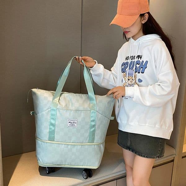Design Storage Bag Travel Storage Bag Expandable Storage Bag with Detachable Rolling Wheels for Home Travel 36-55l for Easy