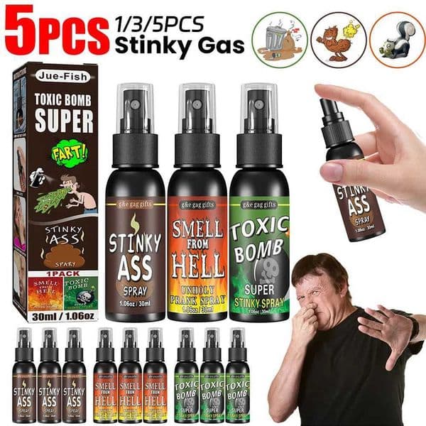 30ml Liquid Fart Gag Prank Joke Spray Halloween Party Supplies for Adult Kids Ass-Smelly Stinky Fart Spray Non Toxic Smell Spray Y240801