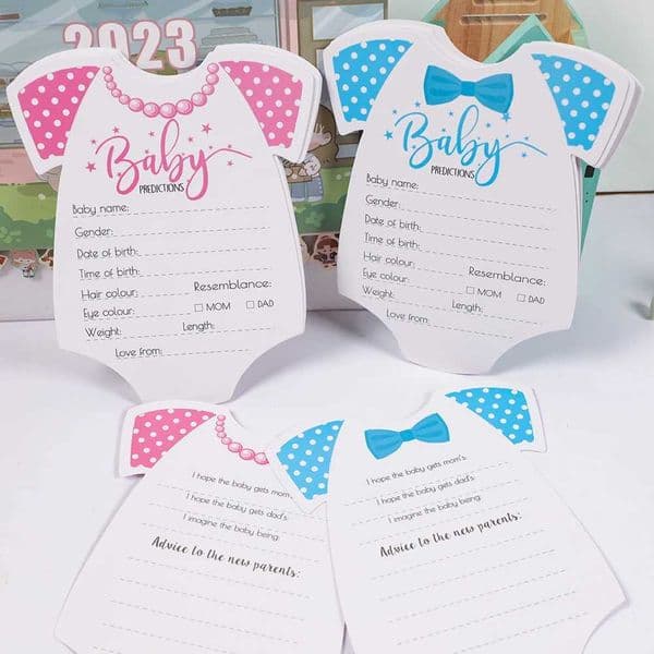 10 Sheets Gender Reveal Party Predicitions and Advice Game Card for Baby Shower Birthday Party Decoration Supplies Y240801