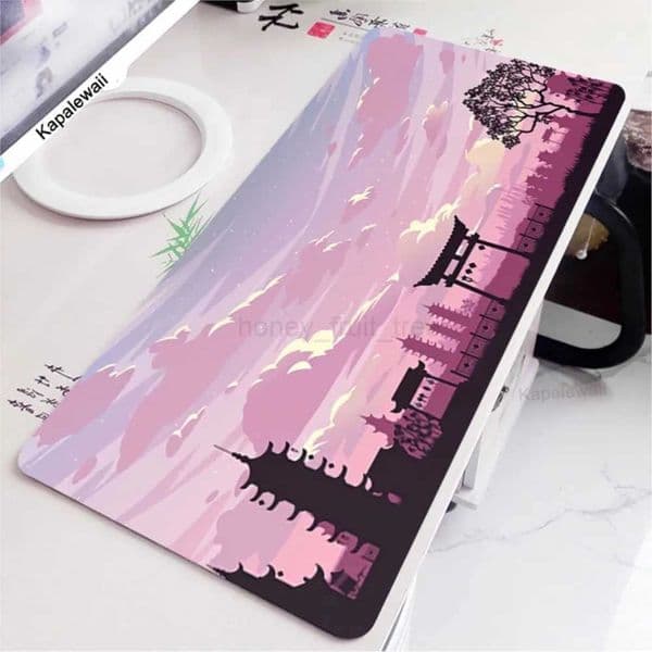 Inari Torii Large Mouse Pad Pink Mousepad XXL Mouse Mat for Computer Gaming Laptop Desk Carpet Keyboard Pads Table Mat 900x400mmM240802