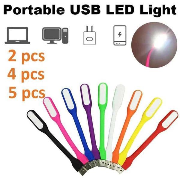 2/4/5 PCS USB LED Light Portable Reading Light 5V Mini USB Desk Lamp Folding Eye Protection Night Light X241122