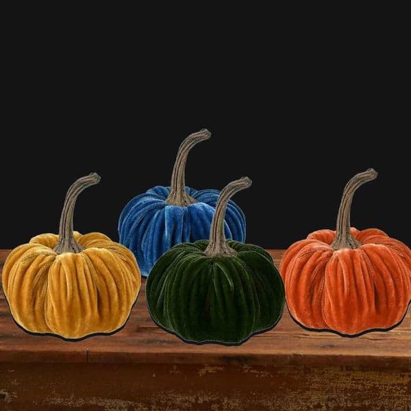 Handmade Velvet Pumpkins Decor Super Soft Stuffed Pumpkin with Exquisite Halloween Holiday Diy Store Home Party Decoration Y240801