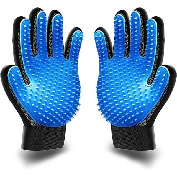 Pet Grooming Kit for Dog Cat Rabbit Fur 2 Sided Brush Bath Cleaning Glove DeShedding DeMatting Hair 240802