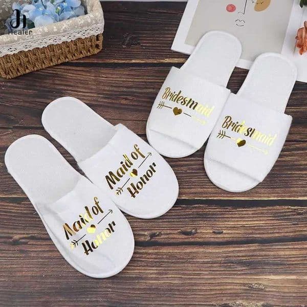 Bride Wedding Slippers For Bachelorette Party Decoration Bridesmaid Hen Party Slippers Ladies Bachelorette Party Supplies Gifts Y240801