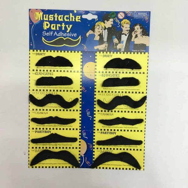 Funny Fake Mustache Fake Black Beard Halloween Cosplay Party Decoration Masquerade Props Kids Adult Novelty Party Supplies Y240801