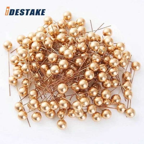 50 Pcs Artificial Berry Pearl Plastic Cherry Christmas Party Decor DIY Craft Gift Party Supplies Wedding Wreath Home Decorations Y240801