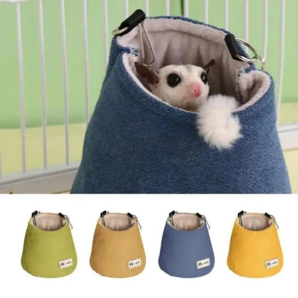 Small Animals Hang Bed Sugar Glider Pouch Squirrel Bed Removable Syrian Hamsters Nest Mat Pet Supplies 240801