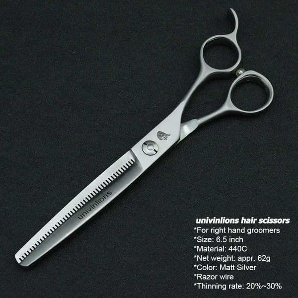 6.5 Pet Dog Gromming Scissors Thinning Shears Sharp Edge Animals Cat Reversed Tooth Barber Hair Thinning Barber Cutting ToolsM240801