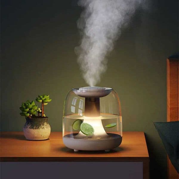 USB Air Humidifier Household Cute Ultrasonic Colorful Jellyfish Night Light Mini Humidifier Diffuser Transparent Can Add Fruit Y240803