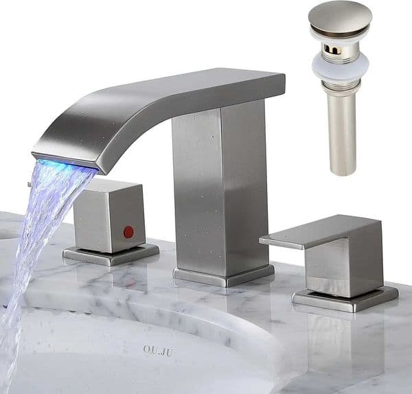 Bathroom faucet 3-hole wide prefabricated bathroom faucet 8-inch bathroom sink faucet W240802