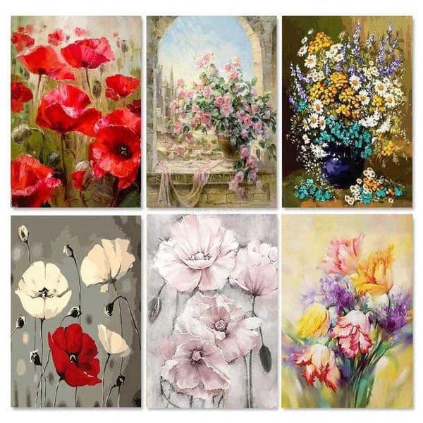 GATYZTORY Painting By Numbers For Adults Frame Modern Wall Art Picture DIY Flowers Picture By Number Gift For Home Decor 60x75XJ240803