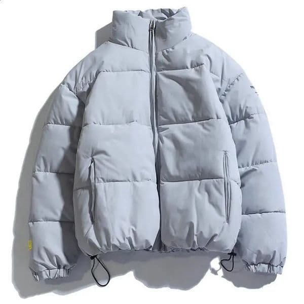 Winter Coat Mens Warm Parkas Streetwear Cotton Coats Slim Male Jackets Solid Windproof Padded Coat Mens Clothing 240826