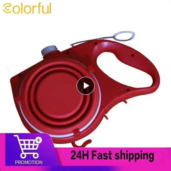 Multifunction Pet Dog Leash with Builtin Water Bottle Bowl Waste Bag Dispenser for Outdoor Walking Traction Rope Pet Accessories Y240803