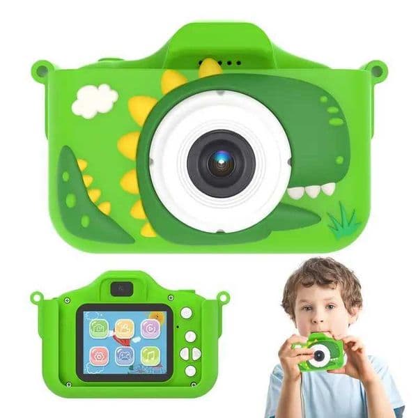 Dinosaurs Kids Selfie Camera Hd Selfie Digital Video Camera For Toddler 4800W Christmas Birthday Gifts For Girls Boys Age 3-12M240803