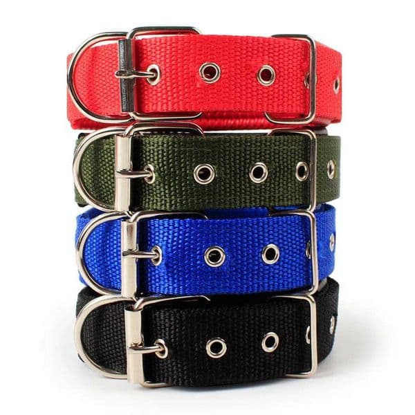 Comfortable Padded Nylon Dog Collar Adjustable Dog Neck Strap Strong Durable Dog Collars for Large Dogs Puppy Cat Pet Products Y240803 K260210