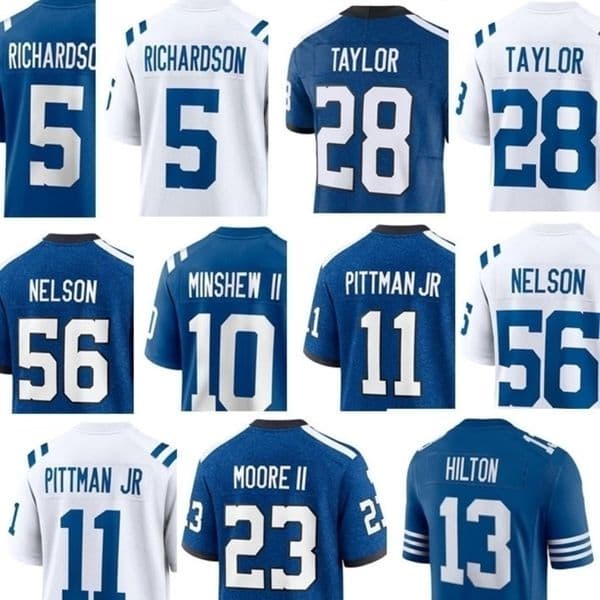Tyler Warren Jersey Football Peyton Manning Johnny Unitas Anthony Richardson Jonathan Taylor Alec Pierce Zaire Franklin Michael Pittman Jr. Josh Downs Nick Cross