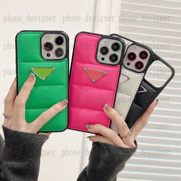 Phone Cases designer Apple 15 phone case Solid color cotton down jacket iPhone 14 Promax trendy brand 11 luxurious anti drop TK4W