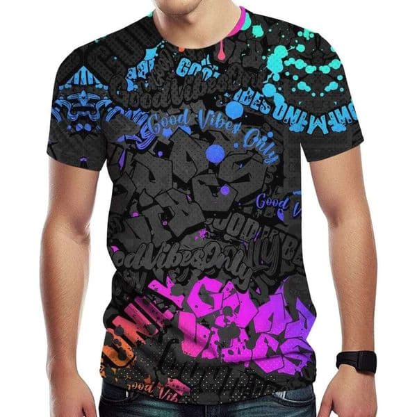 T shirt Mens Graffiti Style T Shirt 3D Graphic Cool Casual Tee Top shirts tshirt graphic tee Casual tops summer clothes Short sleeve Free shipping