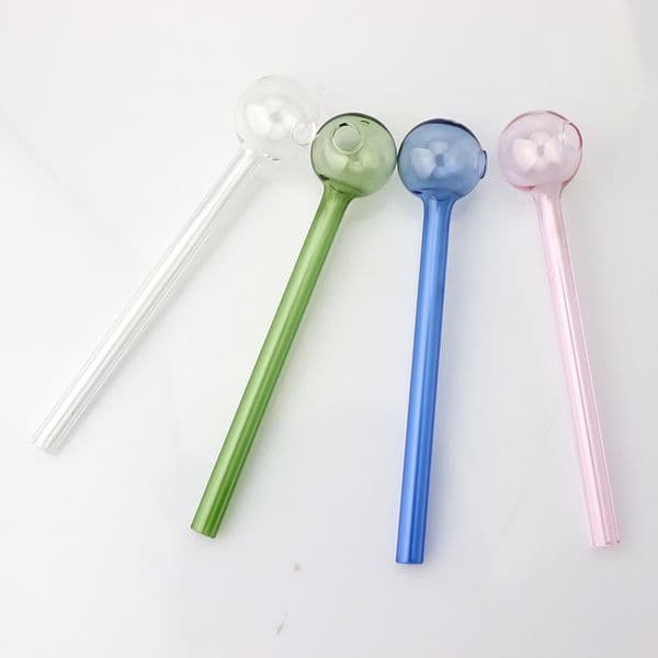 Colorful Glass 6.0 Inch Oil burner Pipes transparent Oil Burner Glass Tube Oil Burning Pipe glass pipes water pipes