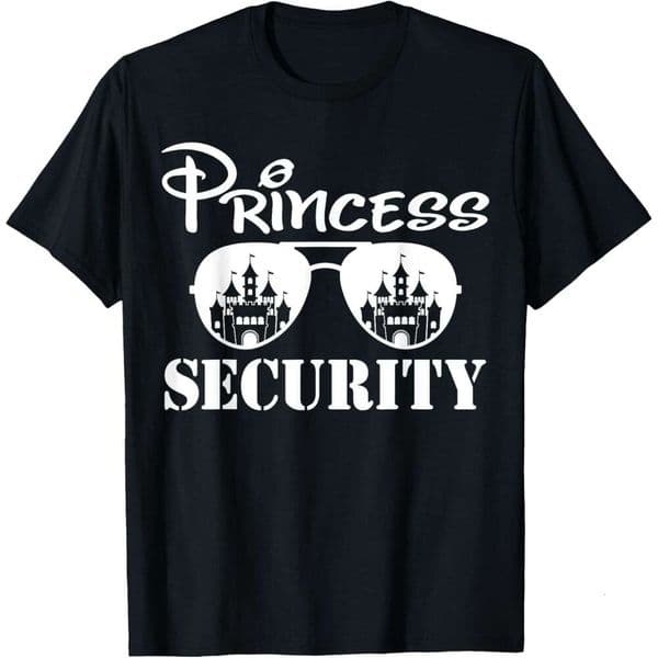Mens T shirt Princess Security Team Dad Mom Birthday Party Family Trip T-Shirt shirts tshirt graphic tee Casual tops summer clothes Short sleeve