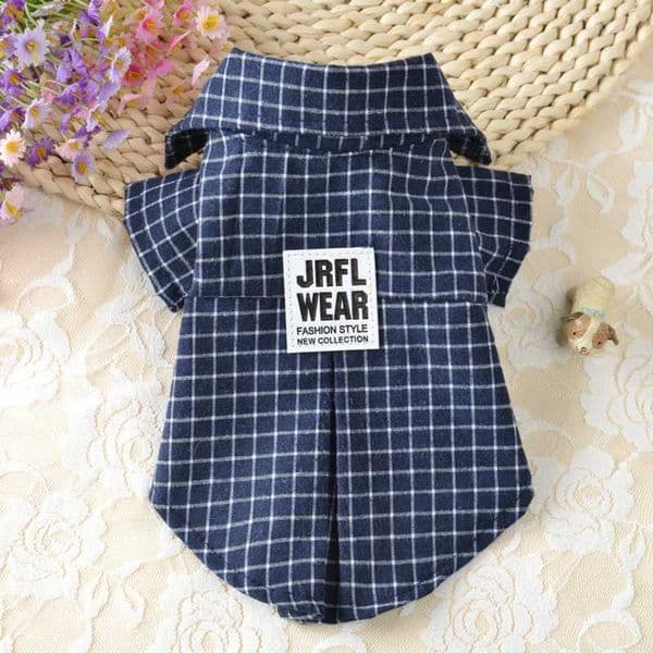 Classic Plaid Pet T-Shirt Summer Dog Shirt Vest Casual Dog Tops Puppy Outfits Yorkshire Dog Clothes Pet Clothing For Small Dogs Y240806