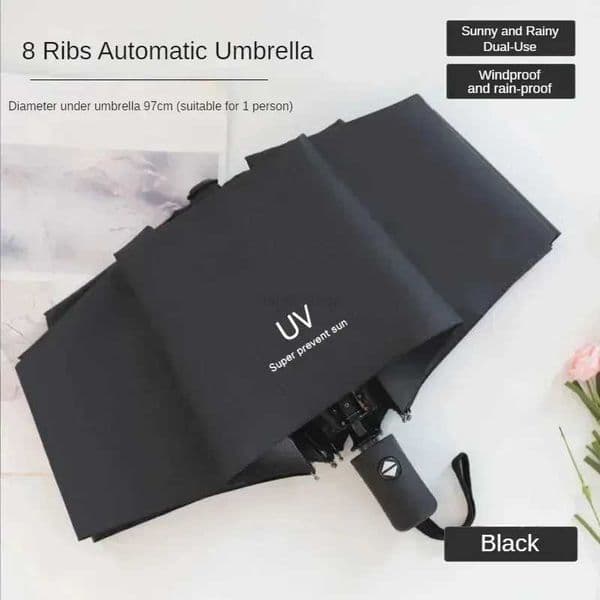Mini Folding Automatic Umbrella Anti UV Rain Sun Umbrella Fashion Portable Windproof Light Women Men Children Parasol UmbrellaXJ240806
