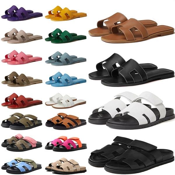 yre sandal designer sandals flat slides slippers women sliders slipper claquette luxury blk white khaki patent womens ladies shoes outdoors summer sneakers J26040