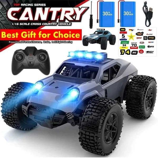 Remote controlled drifting racing RC car with LED lights 2WD off-road climbing car outdoor wireless toy childrens adult gift CL240902