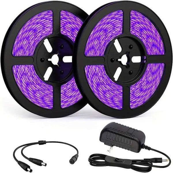 10m LED Black Light Strip 600 LED Beads 12V Black Light Fixture LED Ribbon For Glow Party Birthday Party Body Painting Halloween Y240807