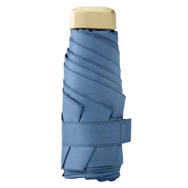 1Pc 55% Off Mini Sun Umbrella Pocket Rain Umbrella Vinyl Folding UV Ultraviolet Protection Sun Shade Pocket Parasol CapsuleXJ54