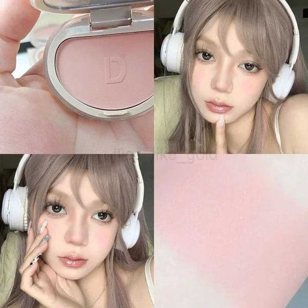 Girls powder blusher peach milk pink cream makeup red palette cheek contour powder cosmetics powder blusher cream makeup red cheeks coloring powder blusher W240806