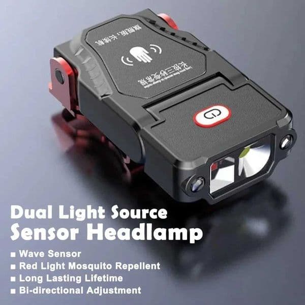 LED Strong Light Cap Clip Lamp Sensor Headlamp USB Rechargeable Waterproof Headlight Camping Hiking Fishing Emergency Work LightCL240807