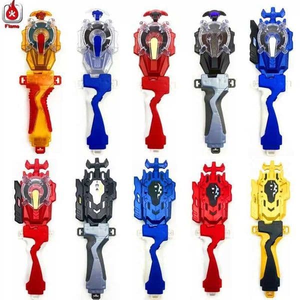 Burst Sparking Grip Handle Bey L / R String Ruler Launcher Superking Spinning Top Gyroscope Toys for Children Birthday Gifts Y240803