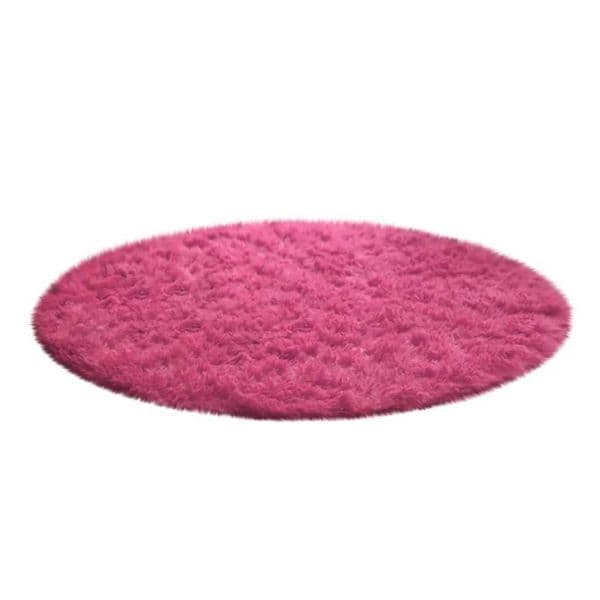 40CM Home Decor Soft Bath Bedroom Non-Slip Floor Shower Rug Yoga Plush Round MatXJ240807