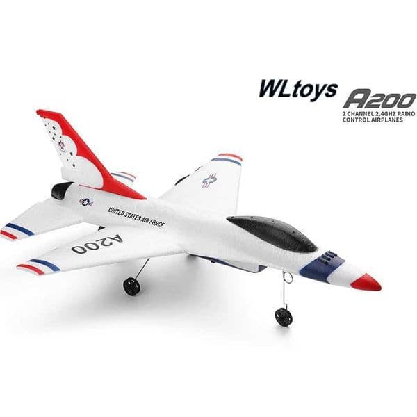 park10toys WLtoys A200 (F-16B) 3CH RC Plane 2.4G Remote Control Fixed Wing Stunt Rc Airplane Landing Glider Toys For Boys GiftM240807